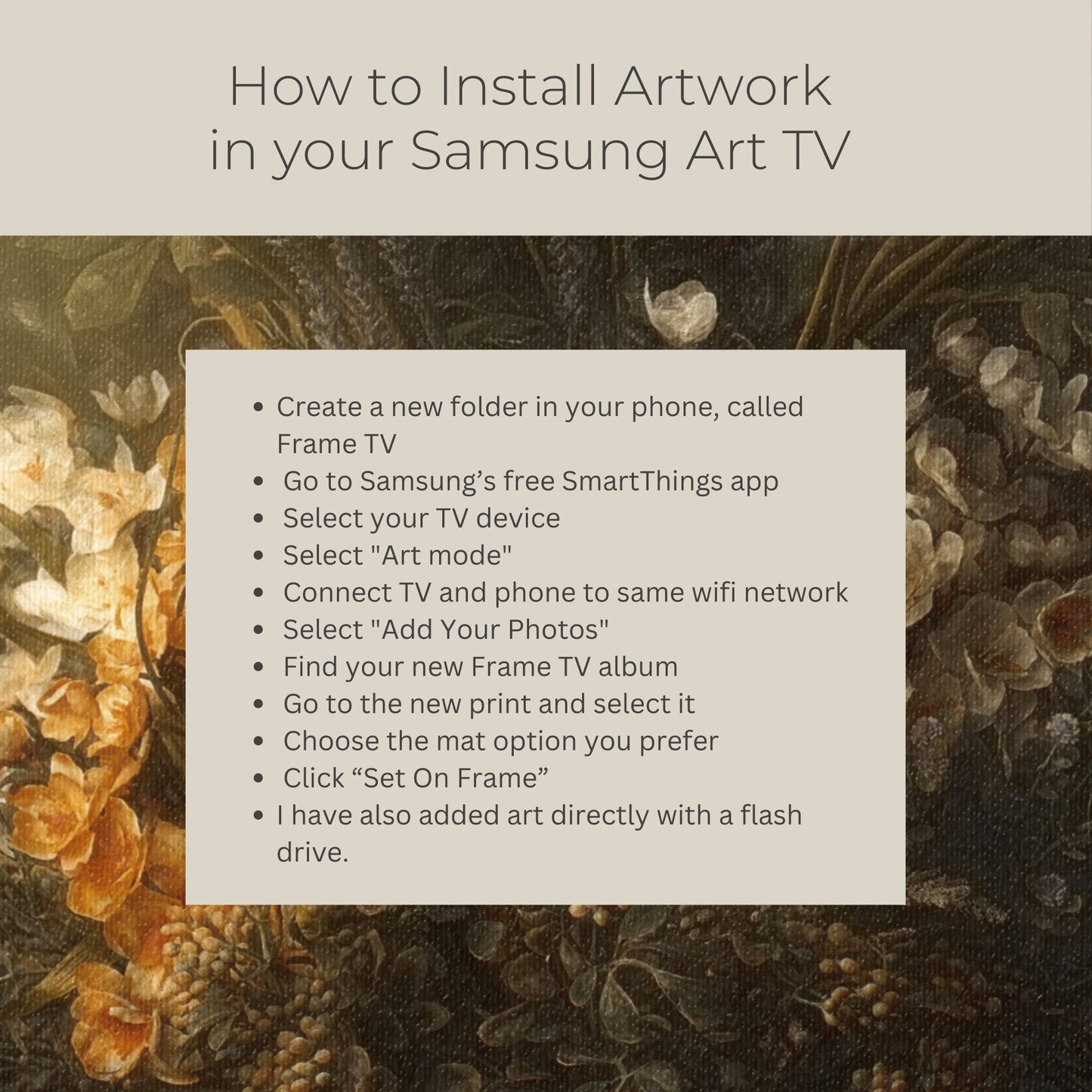 Painted Spring in Autumn Tones - Frame TV