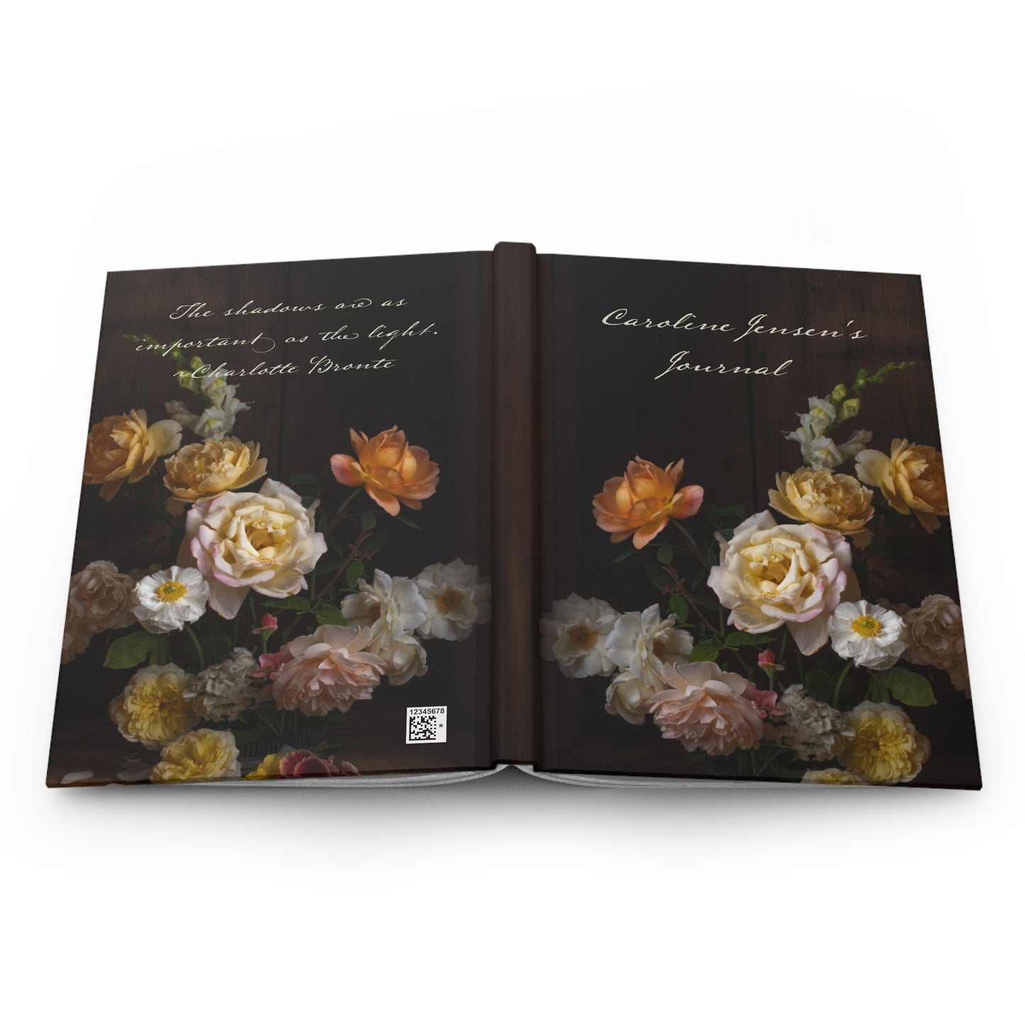 Floral Vintage Hardcover Journal — Personalized Name and Quote Journal