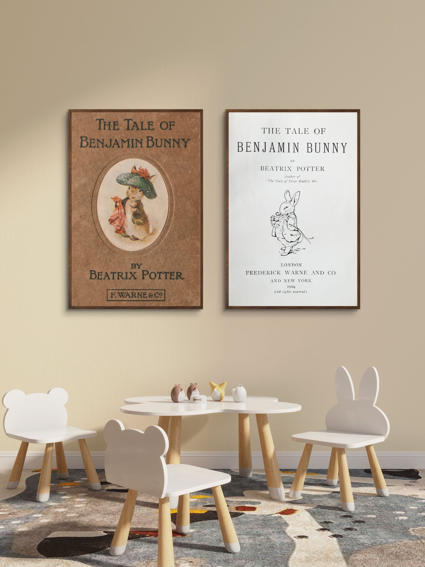 Beatrix Potter Benjamin Bunny Two Print Set