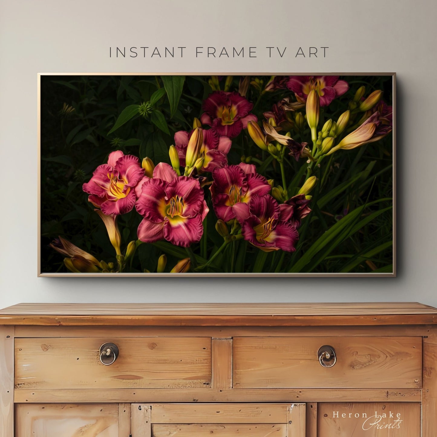 Prink Daylilies - Frame TV