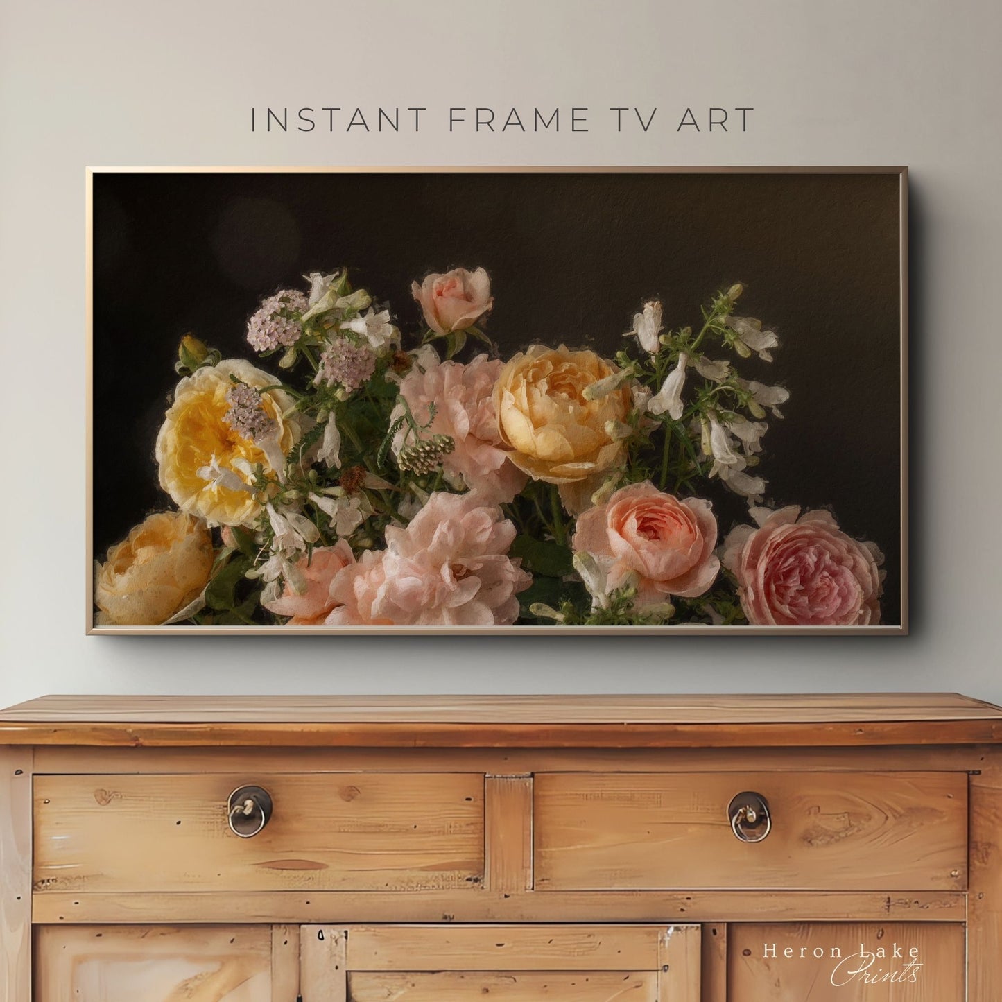 Painted Roses I - Frame TV