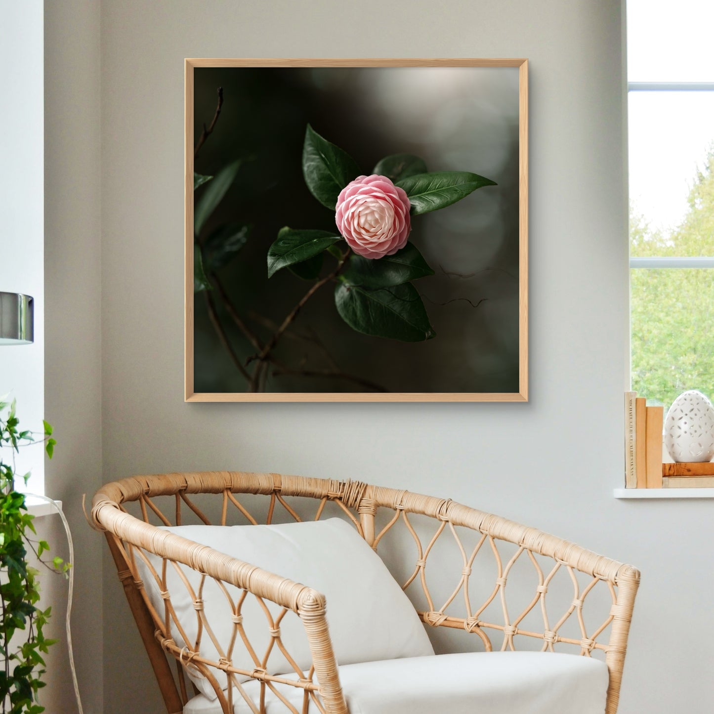 Camellia Pink & White Print