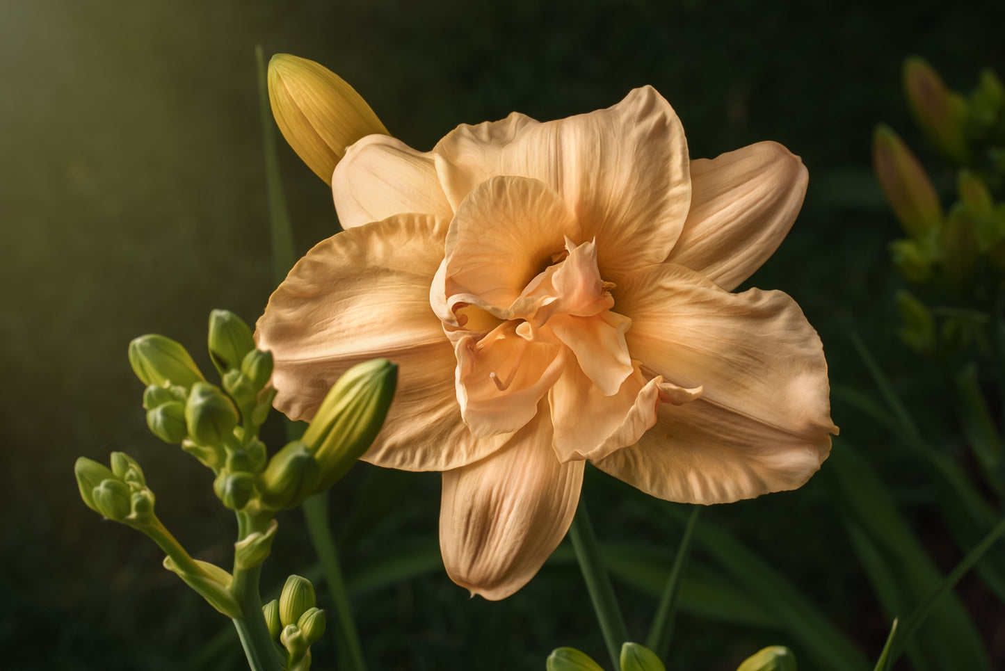 Peach Daylily and Buds