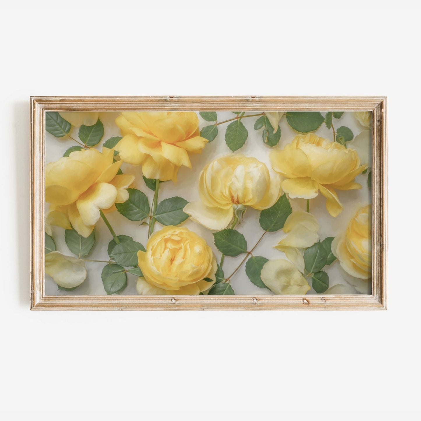 Painted Yellow Roses II - Frame TV