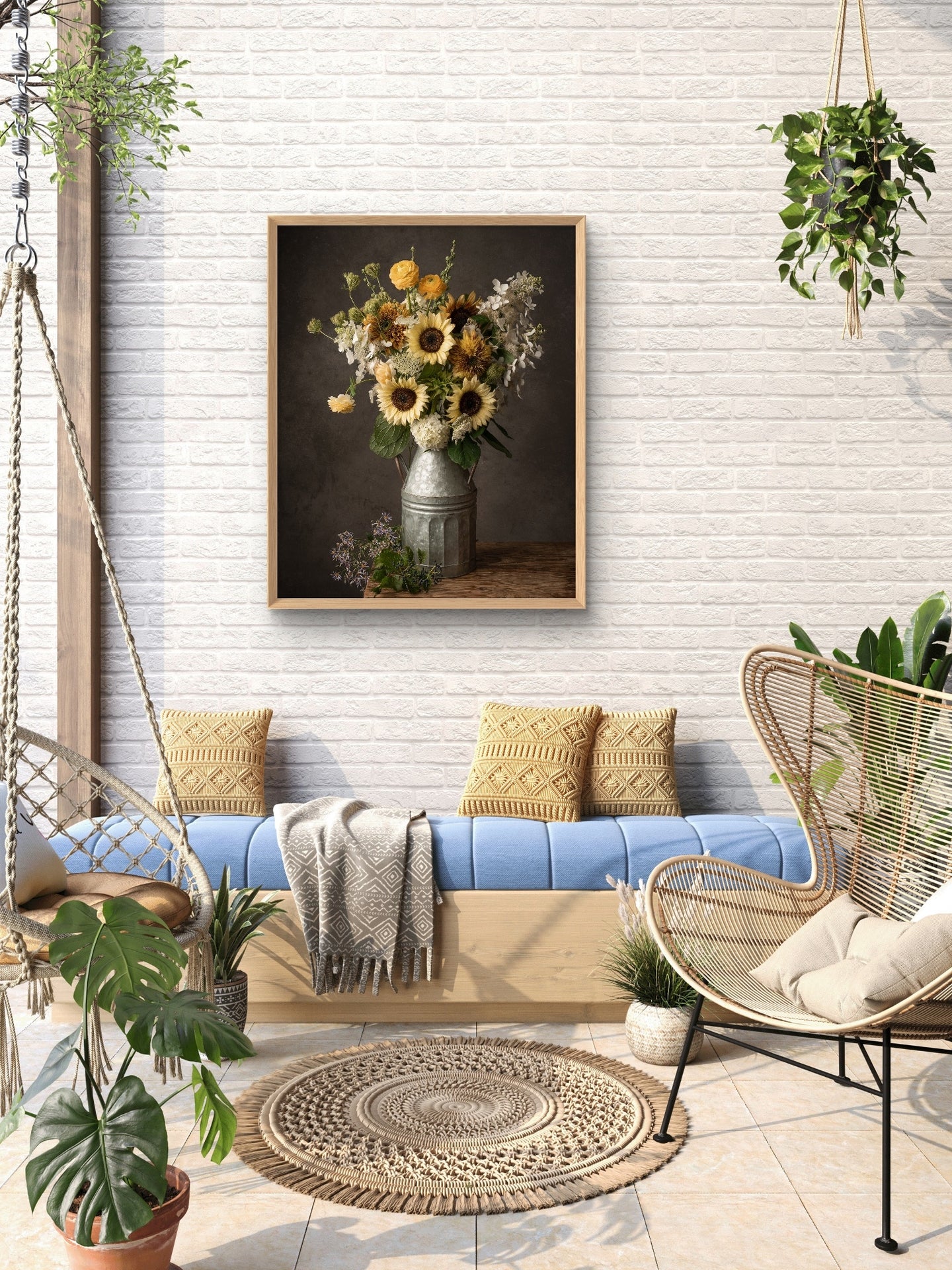 Light Sunflowers Still Life