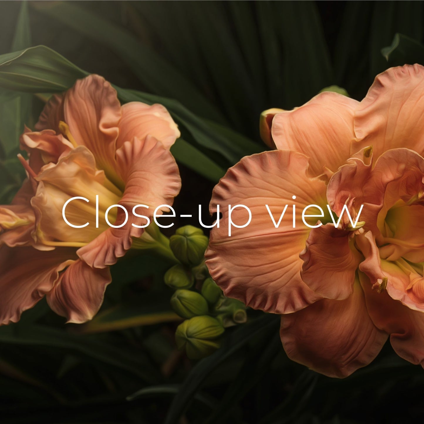 Peach Double Daylilies - Frame TV