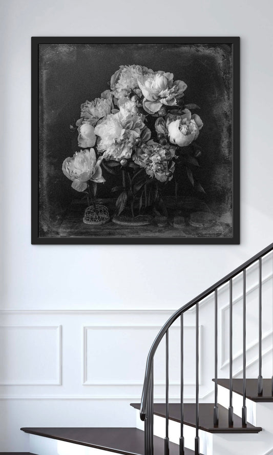 Vintage Peonies in Flower Frogs