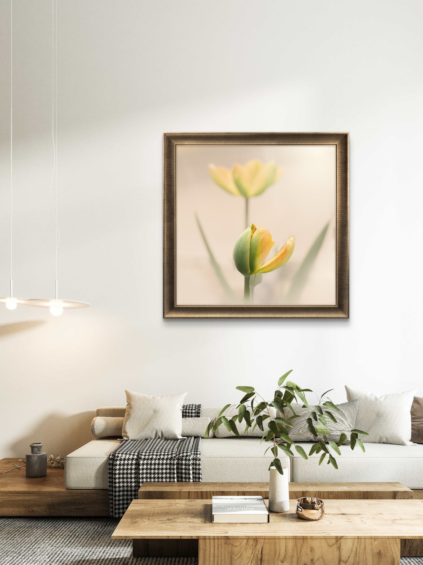 Peaceful Pale Yellow Tulips