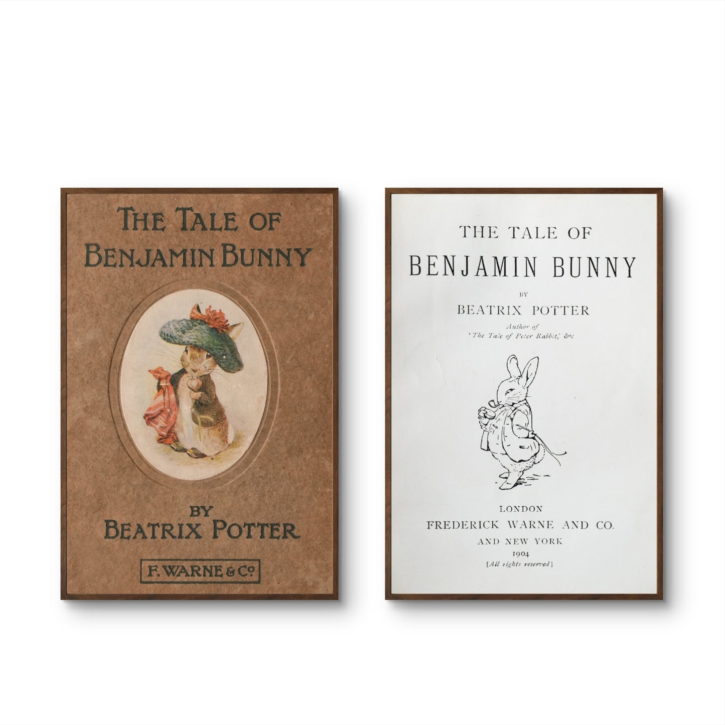 Beatrix Potter Benjamin Bunny Two Print Set