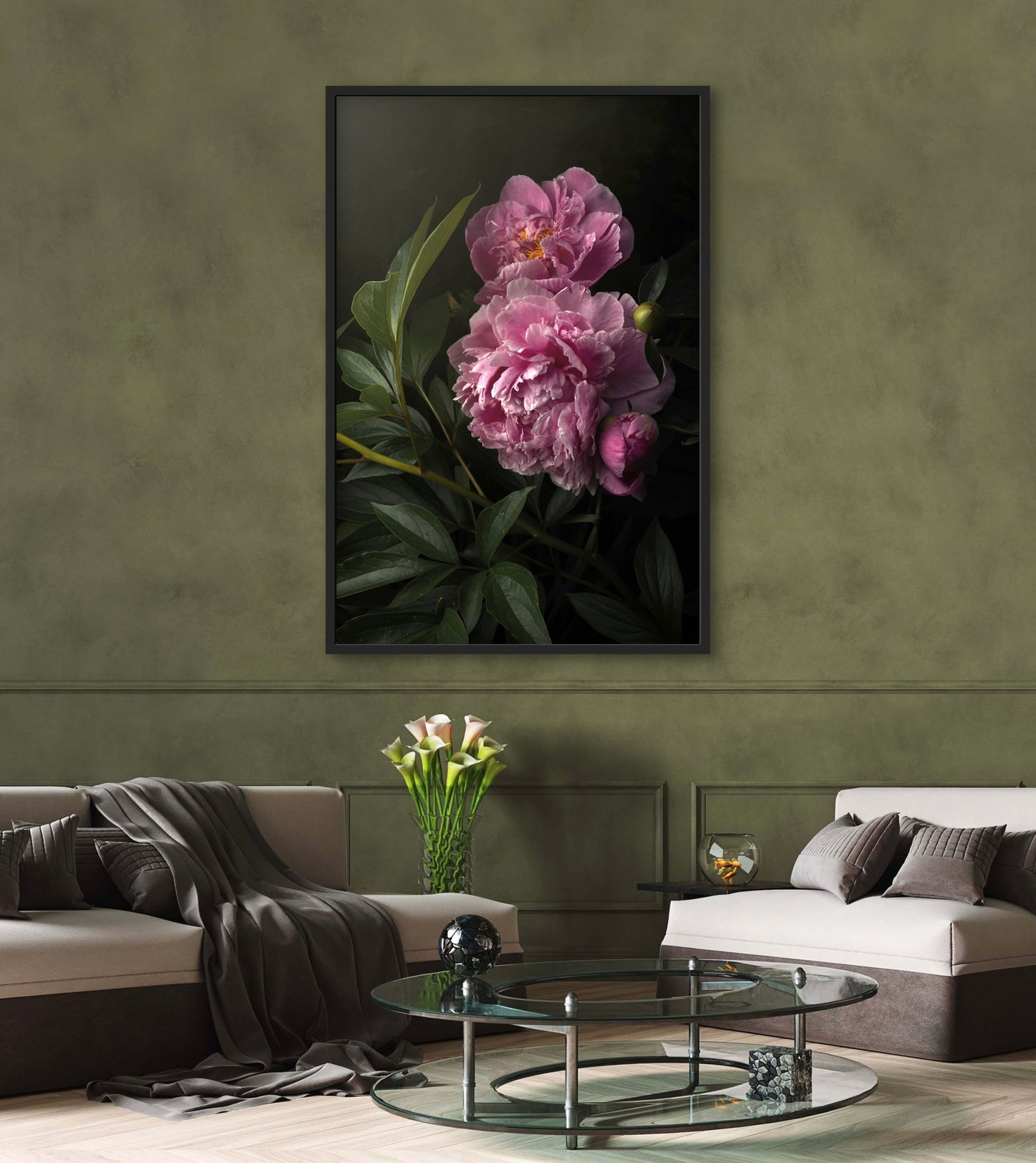 Pink Peonies in the Garden