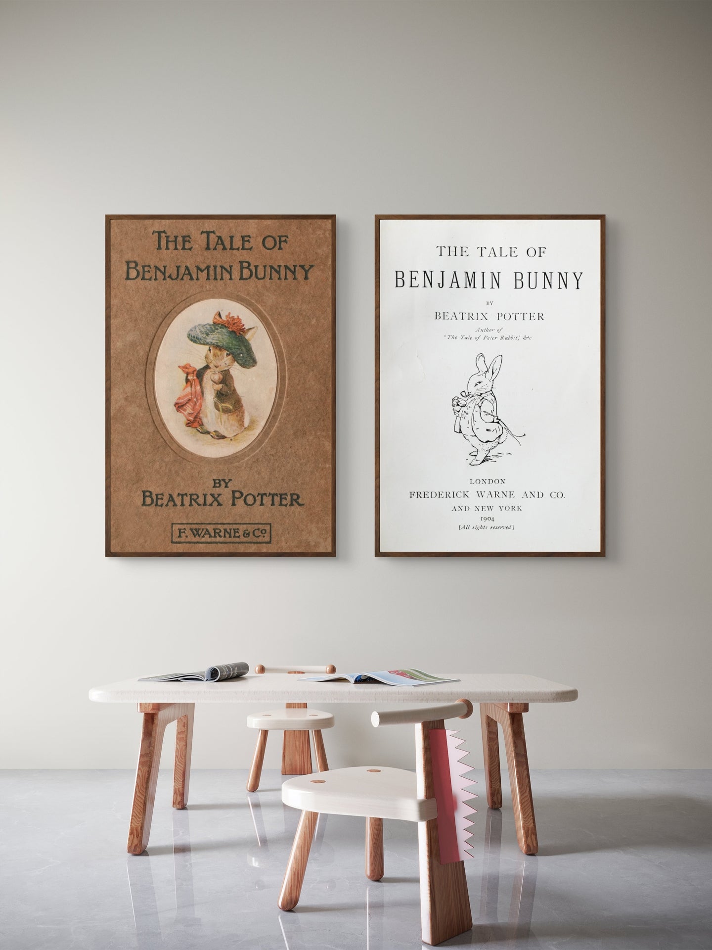 Beatrix Potter Benjamin Bunny Two Print Set