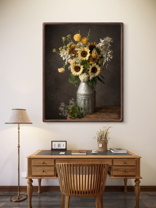 Light Sunflowers Still Life