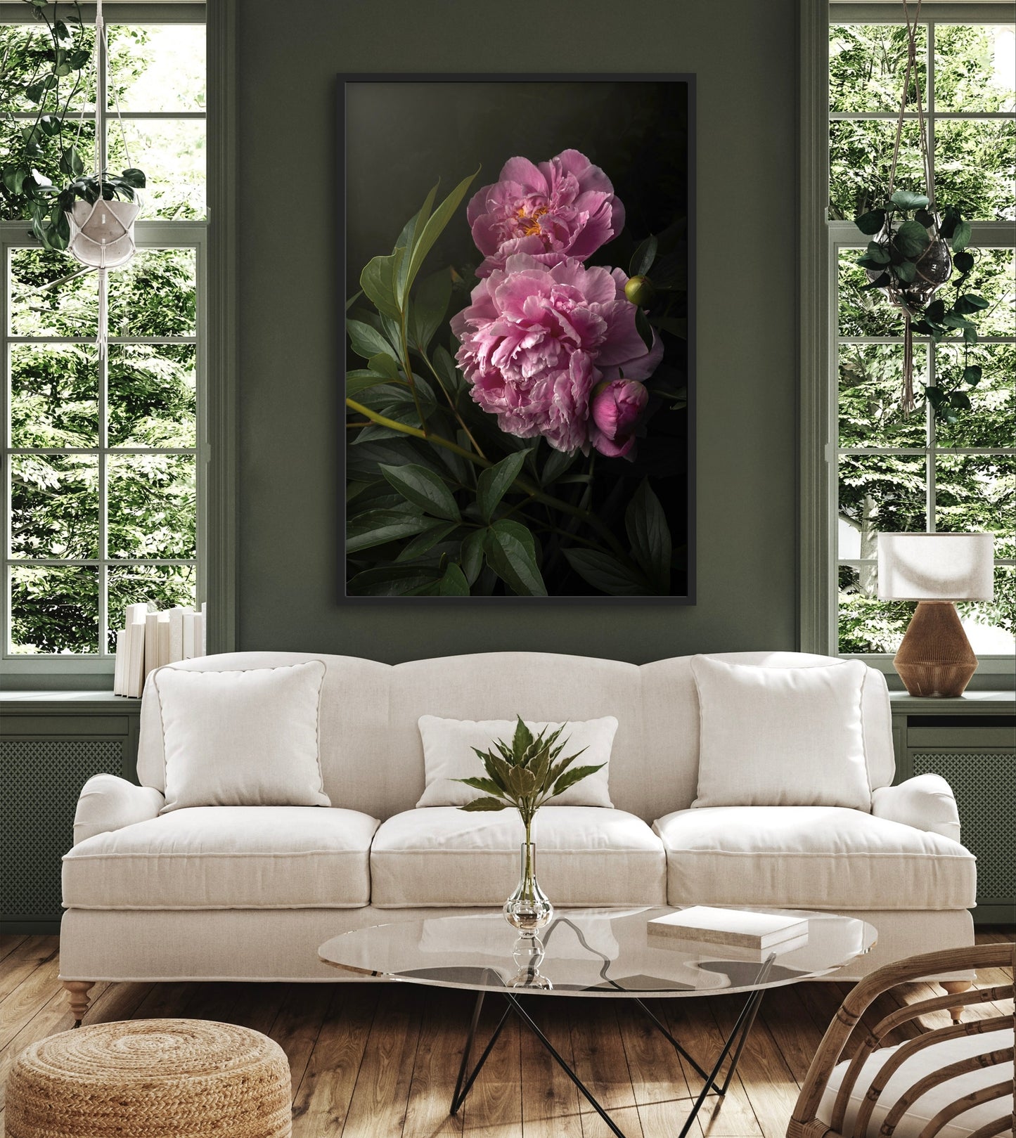 Pink Peonies in the Garden
