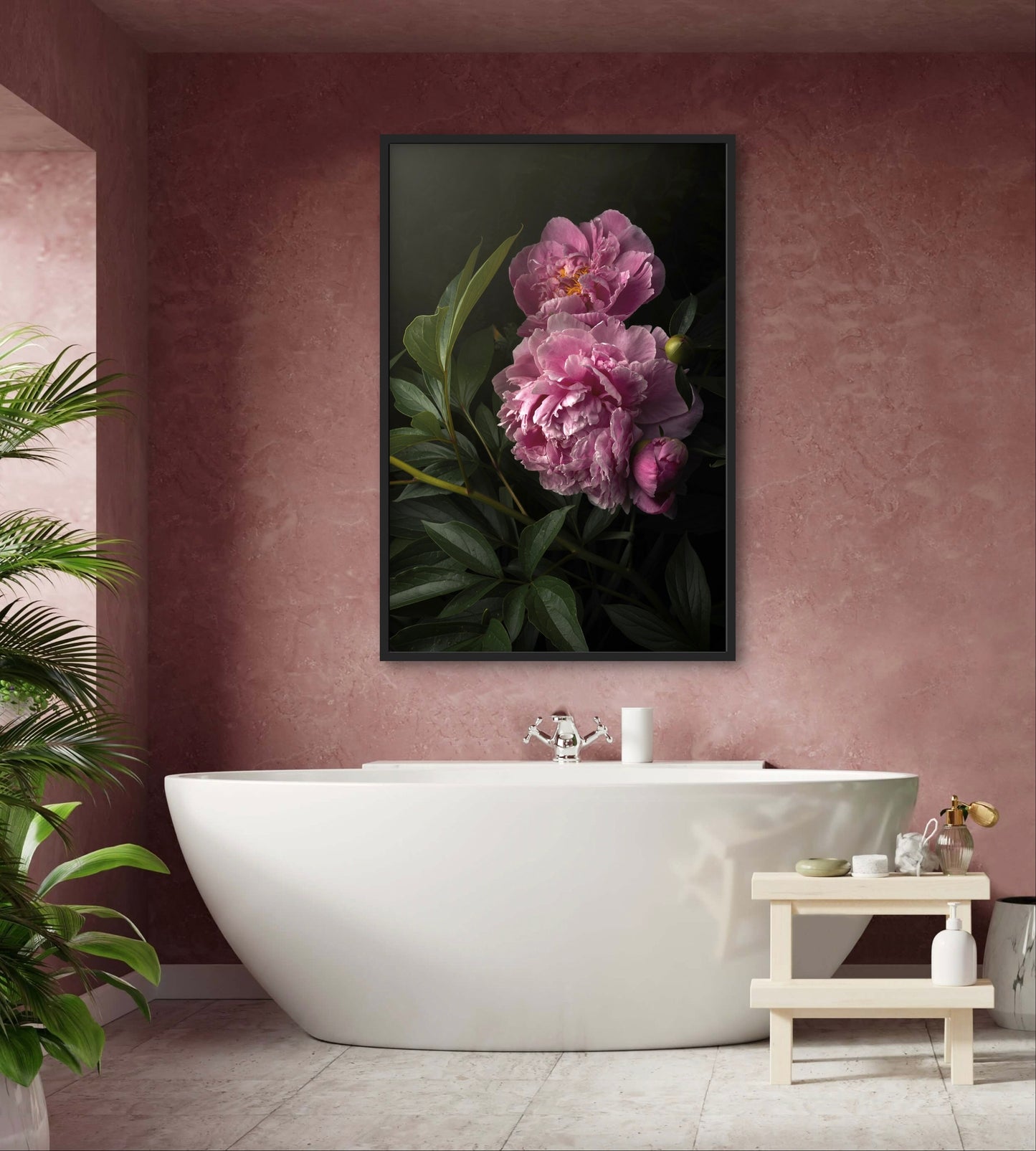 Pink Peonies in the Garden