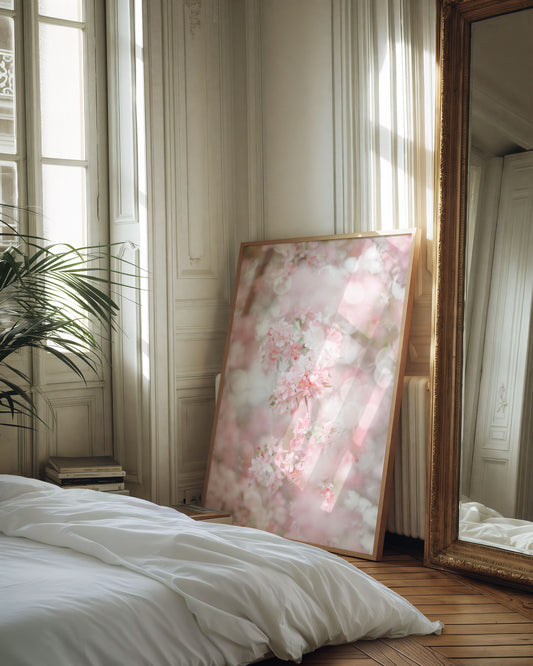Pink Cherry Blossoms and Bokeh - Printable