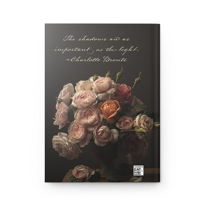 Floral Vintage Roses Hardcover Journal — Personalized Name and Quote Journal