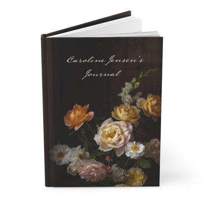 Floral Vintage Hardcover Journal — Personalized Name and Quote Journal