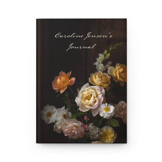 Floral Vintage Hardcover Journal — Personalized Name and Quote Journal