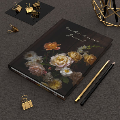 Floral Vintage Hardcover Journal — Personalized Name and Quote Journal