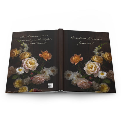Floral Vintage Hardcover Journal — Personalized Name and Quote Journal