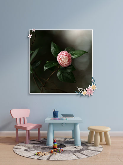 Camellia Pink & White Print