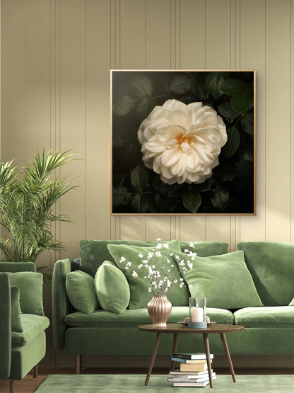 White Iceberg Rose Print