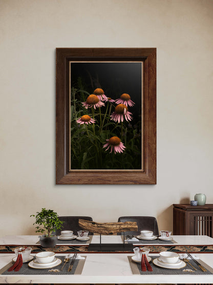 Elegant Pink Coneflowers in a Naturalistic Garden Setting 'The Wayward Petal'