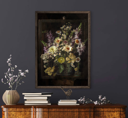 Vintage Floret Zinnias & Snapdragons