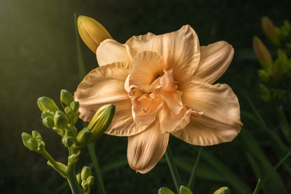 Peach Daylily and Buds