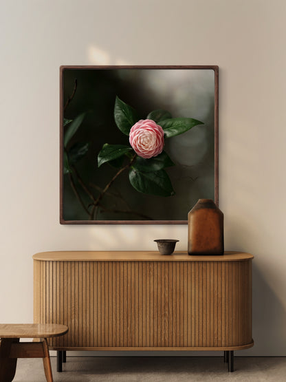 Camellia Pink & White Print