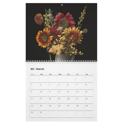 Automated Sunflower Wall Calendar by Caroline Jensen (Photographer) and Steve Kaufer (Sunflower Breeder)